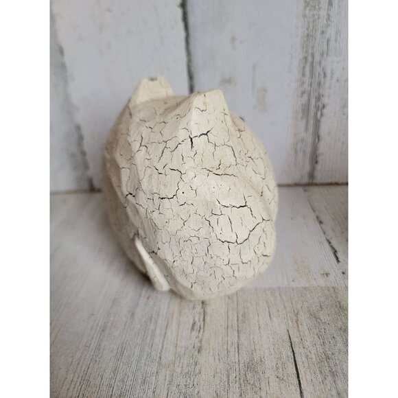 Vintage rustic white cat ball feet dangle unique home decor - Picture 7 of 8